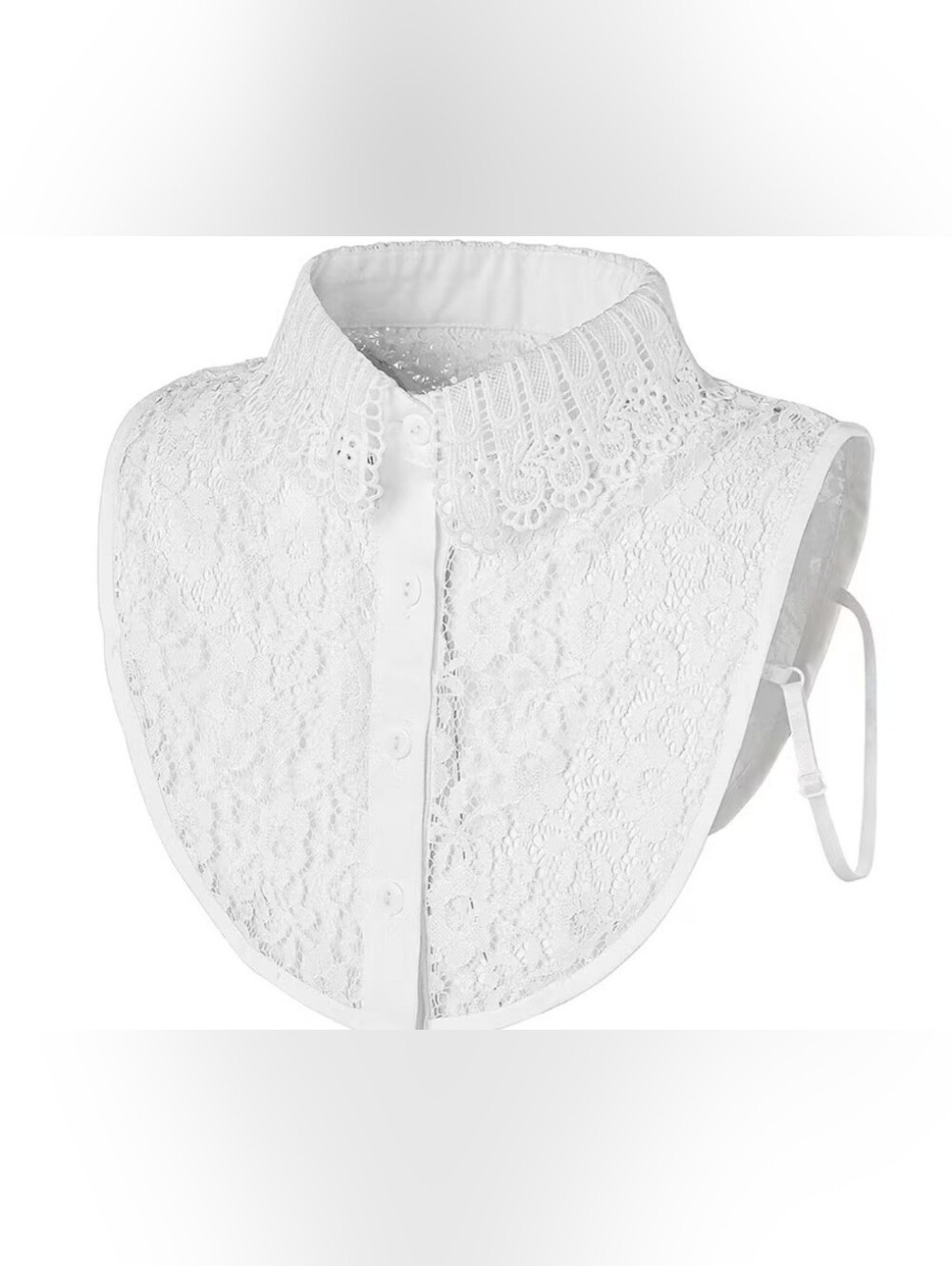 White Lace Detachable Collar Bib